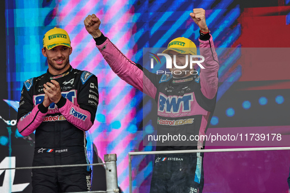 Esteban Ocon participates in the Formula 1 Lenovo Grande Premio De Sao Paulo 2024 in Sao Paulo, Brazil, on November 3, 2024. 