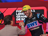 Pierre Gasly of France drives the (10) BWT Alpine F1 Team A524 Renault during the Formula 1 Lenovo Grande Premio De Sao Paulo 2024 in Sao Pa...