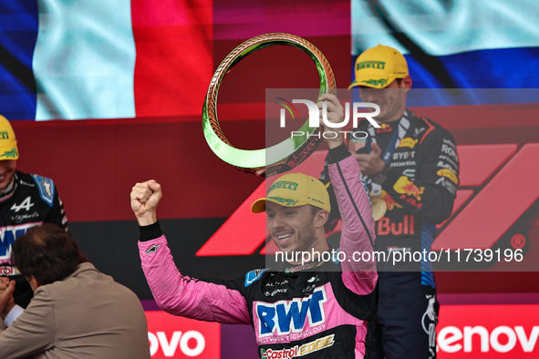 Pierre Gasly of France drives the (10) BWT Alpine F1 Team A524 Renault during the Formula 1 Lenovo Grande Premio De Sao Paulo 2024 in Sao Pa...