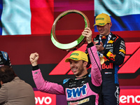 Pierre Gasly of France drives the (10) BWT Alpine F1 Team A524 Renault during the Formula 1 Lenovo Grande Premio De Sao Paulo 2024 in Sao Pa...