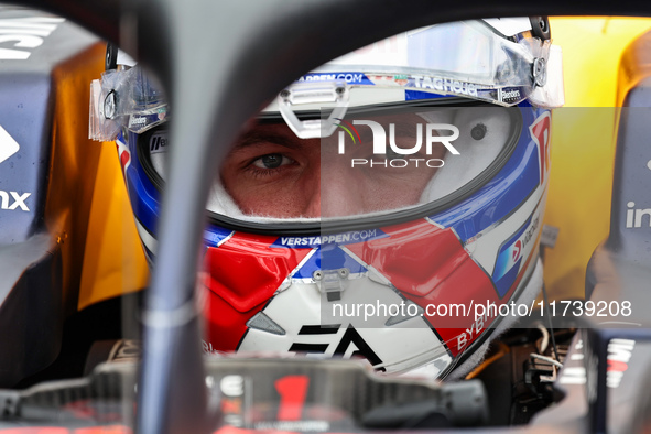 Max Verstappen of the Netherlands drives the Oracle Red Bull Racing RB20 Honda RBPT during the Formula 1 Lenovo Grande Premio De Sao Paulo 2...