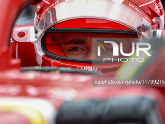 Charles Leclerc of Monaco drives the (16) Scuderia Ferrari SF-24 Ferrari during the Formula 1 Lenovo Grande Premio De Sao Paulo 2024 in Sao...