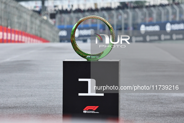 The trophy for the winner during the Formula 1 Lenovo Grande Premio De Sao Paulo 2024 in Sao Paulo, Brazil, on November 3, 2024. 