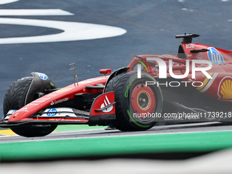 Charles Leclerc of Monaco drives the (16) Scuderia Ferrari SF-24 Ferrari during the Formula 1 Lenovo Grande Premio De Sao Paulo 2024 in Sao...