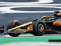 Oscar Piastri of Australia drives the (81) McLaren F1 Team MCL38 Mercedes during the Formula 1 Lenovo Grande Premio De Sao Paulo 2024 in Sao...