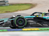 Lewis Hamilton of the UK drives the (44) Mercedes-AMG Petronas F1 Team F1 W15 E Performance Mercedes during the Formula 1 Lenovo Grande Prem...