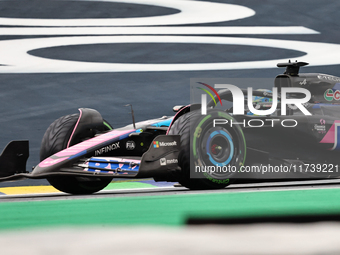 Esteban Ocon of France drives the (31) BWT Alpine F1 Team A524 Renault during the Formula 1 Lenovo Grande Premio De Sao Paulo 2024 in Sao Pa...