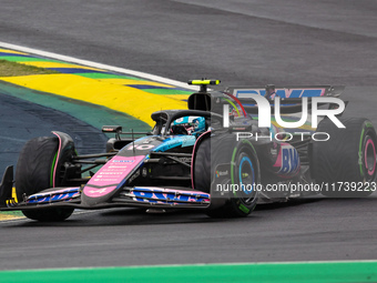 Pierre Gasly of France drives the (10) BWT Alpine F1 Team A524 Renault during the Formula 1 Lenovo Grande Premio De Sao Paulo 2024 in Sao Pa...