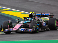 Pierre Gasly of France drives the (10) BWT Alpine F1 Team A524 Renault during the Formula 1 Lenovo Grande Premio De Sao Paulo 2024 in Sao Pa...