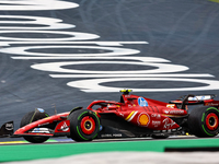 Carlos Sainz Jr. of Spain drives the (55) Scuderia Ferrari SF-24 Ferrari during the Formula 1 Lenovo Grande Premio De Sao Paulo 2024 in Sao...