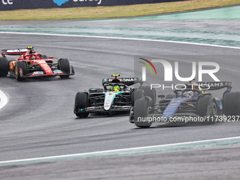 Franco Colapinto of Argentina drives the (43) Williams Racing FW46 Mercedes during the Formula 1 Lenovo Grande Premio De Sao Paulo 2024 in S...