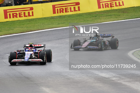 Yuki Tsunoda of Japan drives the (22) Visa Cash app RB VCARB01 Honda RBPT during the Formula 1 Lenovo Grande Premio De Sao Paulo 2024 in Sao...