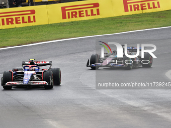 Yuki Tsunoda of Japan drives the (22) Visa Cash app RB VCARB01 Honda RBPT during the Formula 1 Lenovo Grande Premio De Sao Paulo 2024 in Sao...