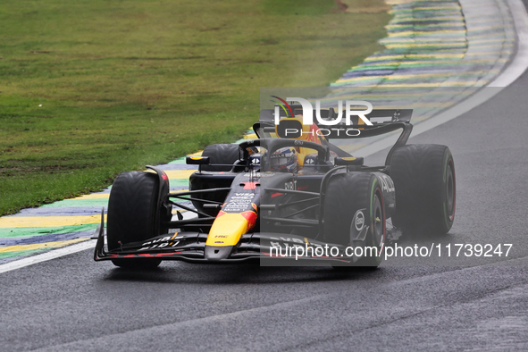 Max Verstappen of the Netherlands drives the Oracle Red Bull Racing RB20 Honda RBPT during the Formula 1 Lenovo Grande Premio De Sao Paulo 2...