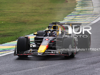 Max Verstappen of the Netherlands drives the Oracle Red Bull Racing RB20 Honda RBPT during the Formula 1 Lenovo Grande Premio De Sao Paulo 2...