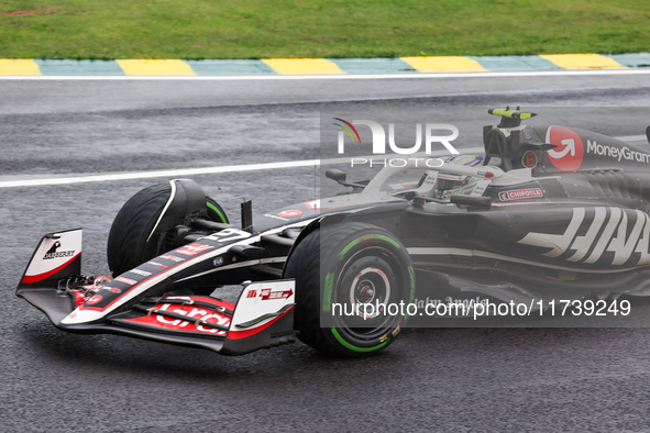 Nico Hulkenberg of Germany drives the (27) MoneyGram Haas F1 Team VF-24 Ferrari during the Formula 1 Lenovo Grande Premio De Sao Paulo 2024...