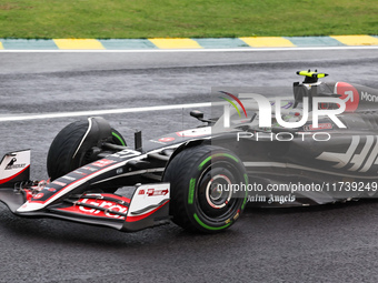 Nico Hulkenberg of Germany drives the (27) MoneyGram Haas F1 Team VF-24 Ferrari during the Formula 1 Lenovo Grande Premio De Sao Paulo 2024...