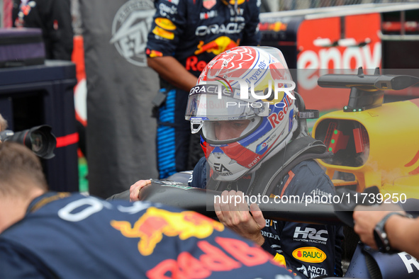 Max Verstappen of the Netherlands drives the Oracle Red Bull Racing RB20 Honda RBPT during the Formula 1 Lenovo Grande Premio De Sao Paulo 2...