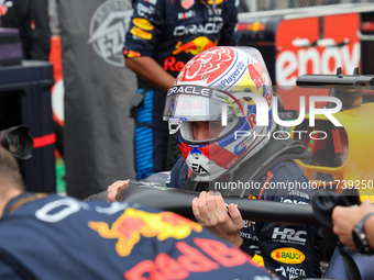 Max Verstappen of the Netherlands drives the Oracle Red Bull Racing RB20 Honda RBPT during the Formula 1 Lenovo Grande Premio De Sao Paulo 2...