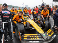 Lando Norris of the UK drives the McLaren F1 Team MCL38 Mercedes during the Formula 1 Lenovo Grande Premio De Sao Paulo 2024 in Sao Paulo, B...