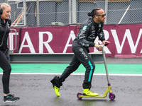 Lewis Hamilton of the UK drives the (44) Mercedes-AMG Petronas F1 Team F1 W15 E Performance Mercedes during the Formula 1 Lenovo Grande Prem...