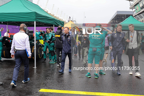 Christian Horner, Team Principal of Oracle Red Bull Racing, is present during the Formula 1 Lenovo Grande Premio De Sao Paulo 2024 in Sao Pa...