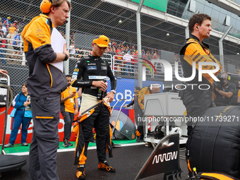 Lando Norris of the UK drives the McLaren F1 Team MCL38 Mercedes during the Formula 1 Lenovo Grande Premio De Sao Paulo 2024 in Sao Paulo, B...