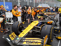 Lando Norris of the UK drives the McLaren F1 Team MCL38 Mercedes during the Formula 1 Lenovo Grande Premio De Sao Paulo 2024 in Sao Paulo, B...