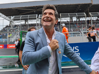 Singer Daniel sings the Brazil national anthem during the Formula 1 Lenovo Grande Premio De Sao Paulo 2024 in Sao Paulo, Brazil, on November...