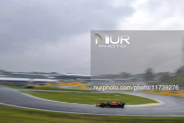 Max Verstappen of the Netherlands drives the Oracle Red Bull Racing RB20 Honda RBPT during the Formula 1 Lenovo Grande Premio De Sao Paulo 2...