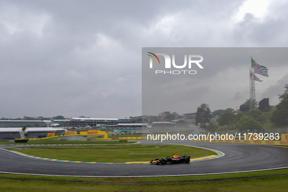 Max Verstappen of the Netherlands drives the Oracle Red Bull Racing RB20 Honda RBPT during the Formula 1 Lenovo Grande Premio De Sao Paulo 2...