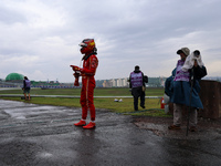 Carlos Sainz Jr. of Spain drives the (55) Scuderia Ferrari SF-24 Ferrari and retires during the Formula 1 Lenovo Grande Premio De Sao Paulo...