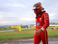 Carlos Sainz Jr. of Spain drives the (55) Scuderia Ferrari SF-24 Ferrari and retires during the Formula 1 Lenovo Grande Premio De Sao Paulo...