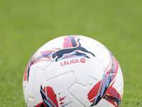 The ball of La Liga is present during the La Liga EA Sports match between Sevilla FC and Real Sociedad at Sanchez Pizjuan in Seville, Spain,...