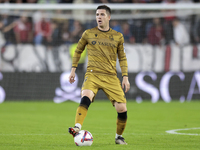 Igor Zubeldia of Real Sociedad controls the ball during the La Liga EA Sports match between Sevilla FC and Real Sociedad at Sanchez Pizjuan...