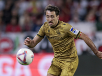 Mikel Oyarzabal of Real Sociedad controls the ball during the La Liga EA Sports match between Sevilla FC and Real Sociedad at Sanchez Pizjua...