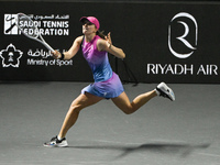 RIYADH, SAUDI ARABIA - NOVEMBER 03: Iga Swiatek of Poland during her match against Barbora Krejcikovas of Czech Republic on day 2 of the 202...