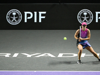 RIYADH, SAUDI ARABIA - NOVEMBER 03: Iga Swiatek of Poland during her match against Barbora Krejcikovas of Czech Republic on day 2 of the 202...