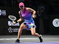 RIYADH, SAUDI ARABIA - NOVEMBER 03: Iga Swiatek of Poland during her match against Barbora Krejcikovas of Czech Republic on day 2 of the 202...