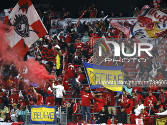 A general view of the match between Columbus and Red Bull during the MLS match at Red Bull Arena in Harris, N.J., on November 3, 2024, where...