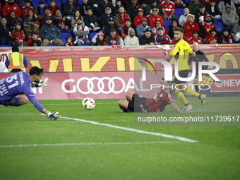 A general view of the match between Columbus and Red Bull during the MLS match at Red Bull Arena in Harris, N.J., on November 3, 2024, where...