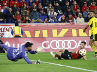 A general view of the match between Columbus and Red Bull during the MLS match at Red Bull Arena in Harris, N.J., on November 3, 2024, where...