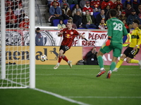 A general view of the match between Columbus and Red Bull during the MLS match at Red Bull Arena in Harris, N.J., on November 3, 2024, where...