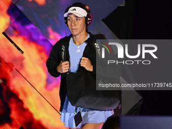 RIYADH, SAUDI ARABIA - NOVEMBER 03: Jessica Pegula of USA arrives ahead of her match against Coco Gauff on day 2 of the 2024 WTA Finals, par...