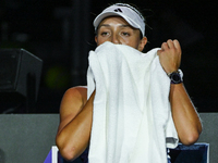 RIYADH, SAUDI ARABIA - NOVEMBER 03: Jessica Pegula of USA during her match against Coco Gauff on day 2 of the 2024 WTA Finals, part of the H...