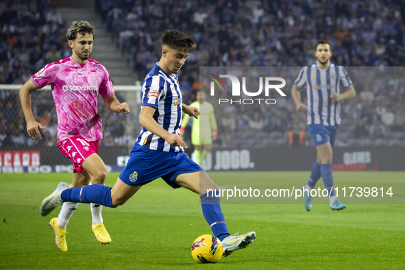 Martim Fernandes of FC Porto plays in the Portuguese Premier League soccer match against Estoril at the Estadio do Dragao in Porto, Portugal...