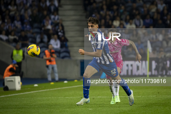 Martim Fernandes of FC Porto plays in the Portuguese Premier League soccer match against Estoril at the Estadio do Dragao in Porto, Portugal...