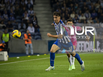 Martim Fernandes of FC Porto plays in the Portuguese Premier League soccer match against Estoril at the Estadio do Dragao in Porto, Portugal...