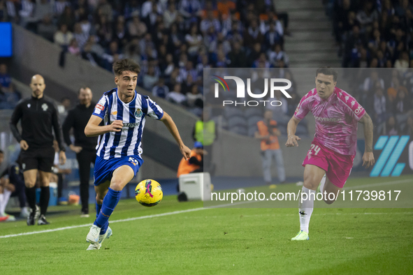 Martim Fernandes of FC Porto plays in the Portuguese Premier League soccer match against Estoril at the Estadio do Dragao in Porto, Portugal...