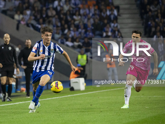 Martim Fernandes of FC Porto plays in the Portuguese Premier League soccer match against Estoril at the Estadio do Dragao in Porto, Portugal...